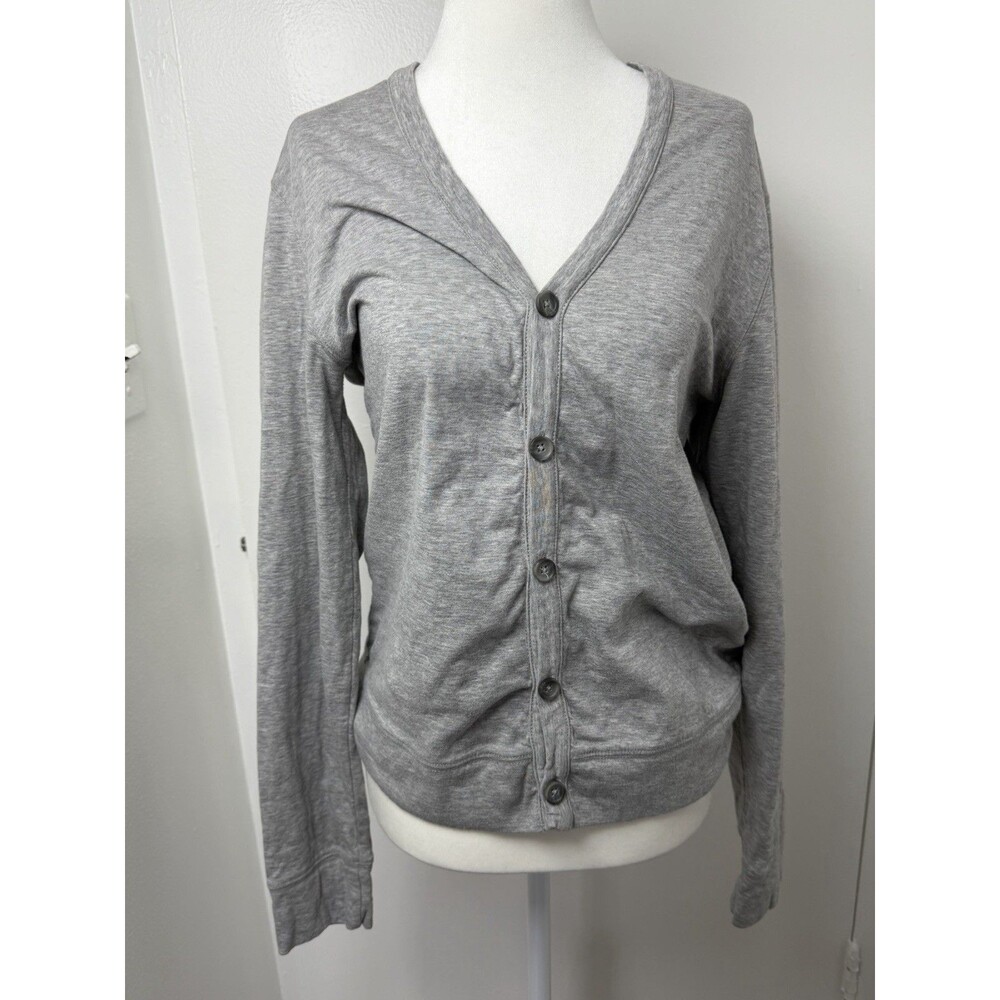 Club Monaco Gray 100% Cotton Button Front Cardigan Sweater Women’s Small S